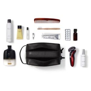 Sophisticated Dark Brown Men's Toiletry Bag